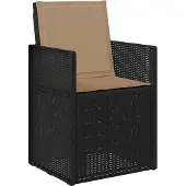 vidaXL Tuin-eetkamerstoelen, 2 stuks, antraciet en taupe, van PP-materiaal