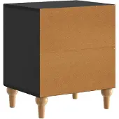 vidaXL Nachtkastje Zwart 43 x 34,5 x 50 cm Bewerkt hout