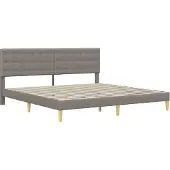 vidaXL Bedframe met hoofdeinde Taupe 180 x 200 cm Stof