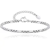 LGT JWLS Stalen Schakelarmband Minimalistisch Dames Zilverkleurig