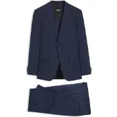 BOSS Tweedelig slim-fit pak van geruite stretchwol Maat 50
