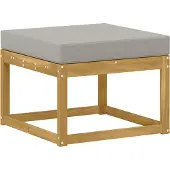 vidaXL Outdoor Hocker Massief Acacia Hout Wit