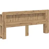 vidaXL Hoofdeinde Kast Artisanaal eiken 200 cm Geconstrueerd hout
