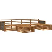 vidaXL Buiten bank set 6 st Naturel Massief Acacia Hout