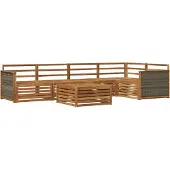 vidaXL Buiten bank set 6 st Naturel Massief Acacia Hout
