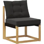 vidaXL Buiten bank set 4 st Wit en zwart