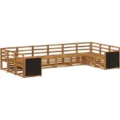vidaXL Buiten bank set 7 st Naturel Massief Acacia Hout