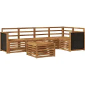 vidaXL Buiten bank set 5 st Naturel Massief Acacia Hout