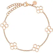 GOOD.designs Armband 'Kleeblatt' rose-goud