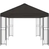 vidaXL Paviljoen met zijwanden 6 x 3 m Antracietkleurig