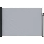 vidaXL Uittrekbaar Zijscherm Grijs 600 x 160 cm Polyester