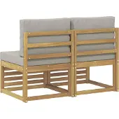vidaXL 2 Stuk Buiten Midden Sofa Massief Acacia Hout Wit