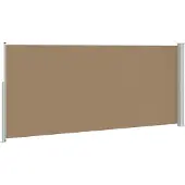 vidaXL Uittrekbaar Zijscherm 220 x 300 cm Polyester Rechthoekig Taupe