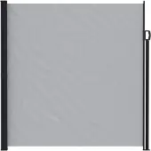 vidaXL Uittrekbaar Zijscherm Grijs 500 x 200 cm Polyester