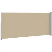 vidaXL Uittrekbaar Zijscherm 200 x 500 cm 100% polyester, ijzer, staal