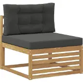 vidaXL Buiten bank set 3 st Wit en antracietkleurig Polyester