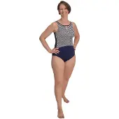 AMOENA asymmetrisch prothesebadpak Casoria - Donkerblauw - Maat 44 - Cup B