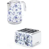 VQ by VQ Keuken Set – Jug Waterkoker 1,7L & 4-Sleuven Broodrooster – China Rose – Luxe Design Ontbijtset