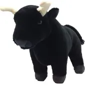 Sonstige Verlage Knuffel Stier Junior 20 Cm Pluche Zwart