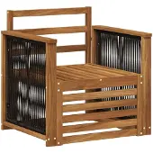 vidaXL Buiten Midden Sofa Naturel
