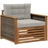 vidaXL Buiten Midden Sofa Naturel