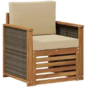 vidaXL Buiten Midden Sofa Naturel