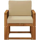 vidaXL Buiten Midden Sofa Massief Acacia Hout Naturel