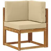 vidaXL Buiten bank set 6 st Natuurlijk en Beige Massief Acacia Hout