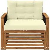 vidaXL Buiten Midden Sofa Naturel