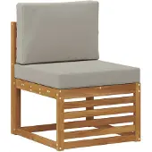 vidaXL Buiten bank set 10 st Naturel en lichtgrijs Polyester
