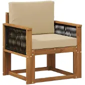vidaXL Buiten Midden Sofa Massief Acacia Hout Naturel