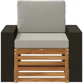 vidaXL Buiten Midden Sofa Naturel