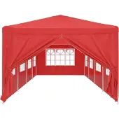 vidaXL Partytent 1200 x 300 x 255 cm Rood PE en staal