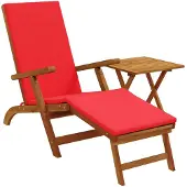 vidaXL Ligstoel die kan leunen en vouwen 2 pcs Rood