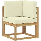 vidaXL Buitenhoekbank Massief Acacia Hout Wit