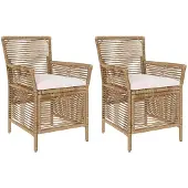 vidaXL Buitenzit 2 st Beige en Crème poly rattan