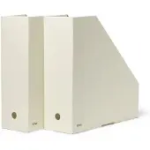TÔNN furniture Pia tijdschriftenshouder Off-white, 10x31x30 cm, 2-pack