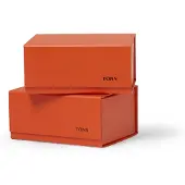 TÔNN furniture Pac box opbergbox Deens rood, small 11x10,5x16 cm, 2-pack