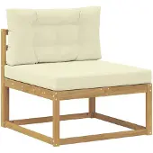 vidaXL Buiten Midden Sofa Polyester Wit