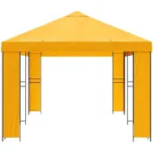 vidaXL Tuinpaviljoen 6 x 3 m Geel Polyester en Staal 190 gsm