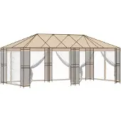vidaXL Tuinhuisframe zonder tentdoek 6 x 3 m Zwart Staal