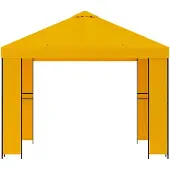 vidaXL Prieel 3 x 3 m Geel Polyester en Staal 190 gsm