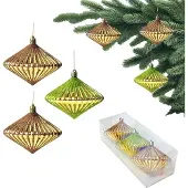 Inspiruj - Kerstbalset - Goudkleurig - Kunststof - 3 stuks
