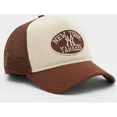New Era MLB New York Yankees Oval Trucker Cap - Crème- Dames, Crème