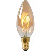 Fantasia E14 LED Kaars Spiral C35 3W Amber 2200K Dimbaar