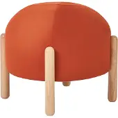 Beliani HELEN - Poef - Oranje - Fluweel