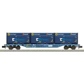 Minitrix 18434 N containerwagen van de GATX