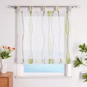 Unyqoos Transparant vouwgordijn met golfdesign voor keuken en woonkamer