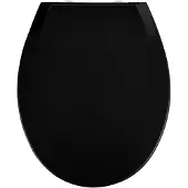 Unyqoos Zwarte toiletbril met softclose en eenvoudig te bevestigen hygiënische clip