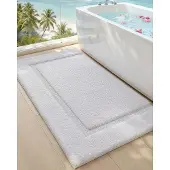 Unyqoos Extra zachte witte badkamermat met antislip en hoge waterabsorptie